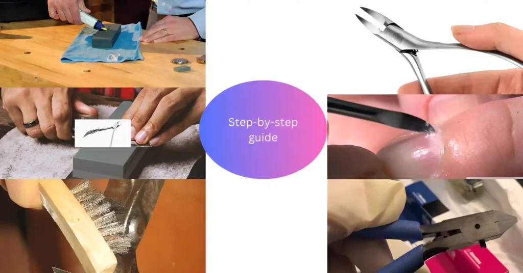 step by step guide to sharpening cuticle nippers