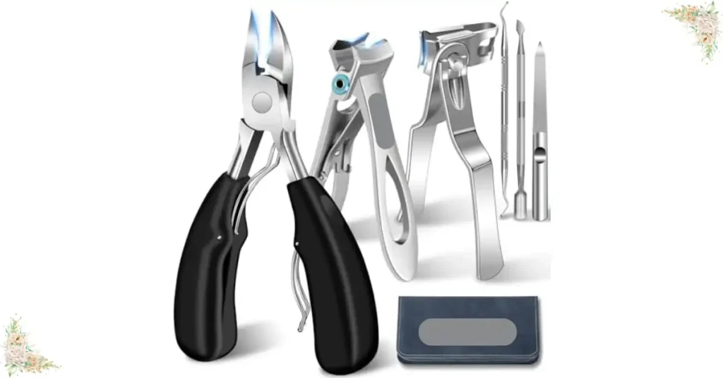 Kohm toenail clipper for thick nails with leather case