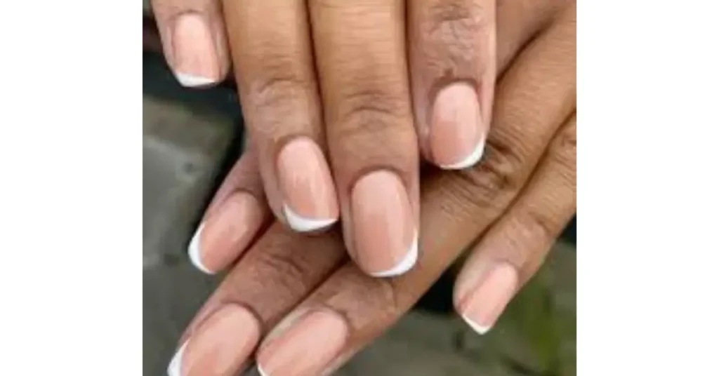 84. Slanted tips acrylic nails