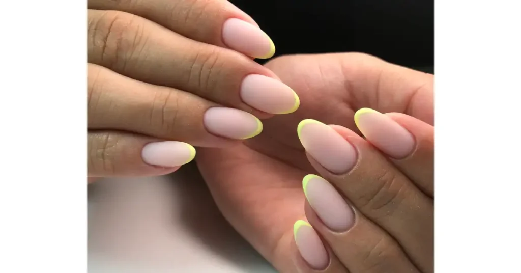 3. Traditional French tip nails