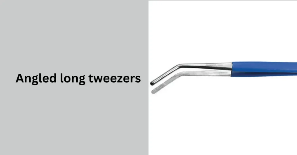 Angled long tweezers